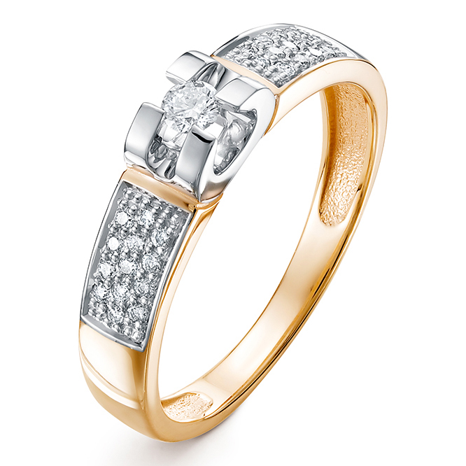 Кольцо, золото, бриллиант, 213-1100